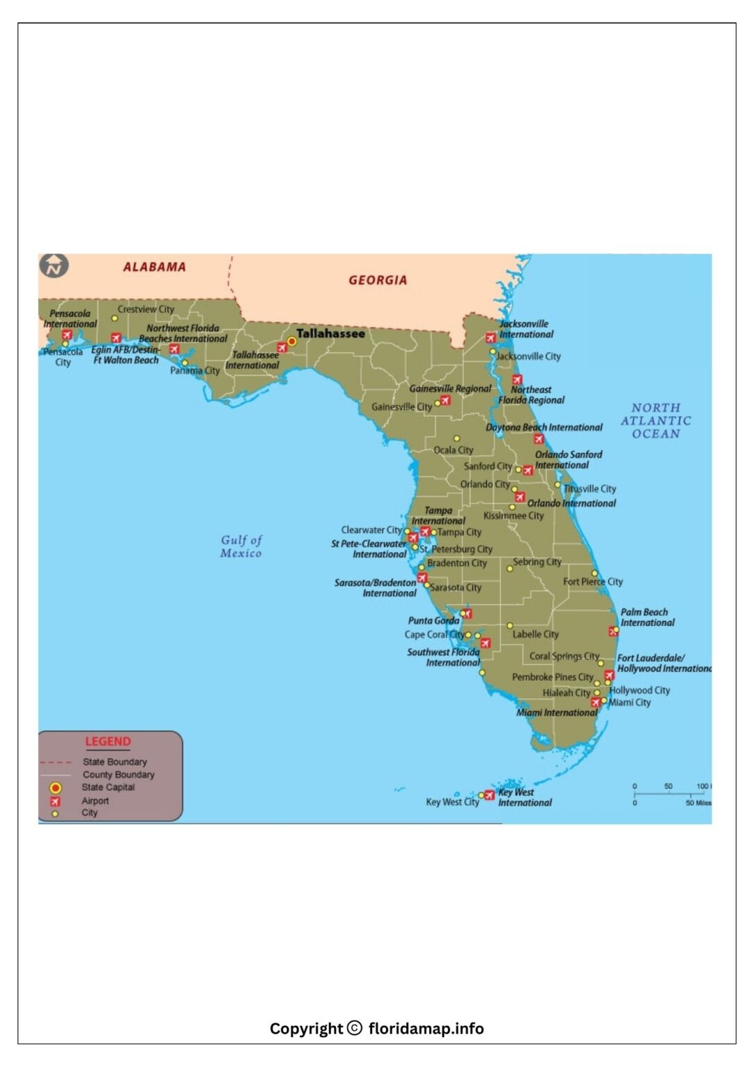 Florida Airports Map With International Airports Map