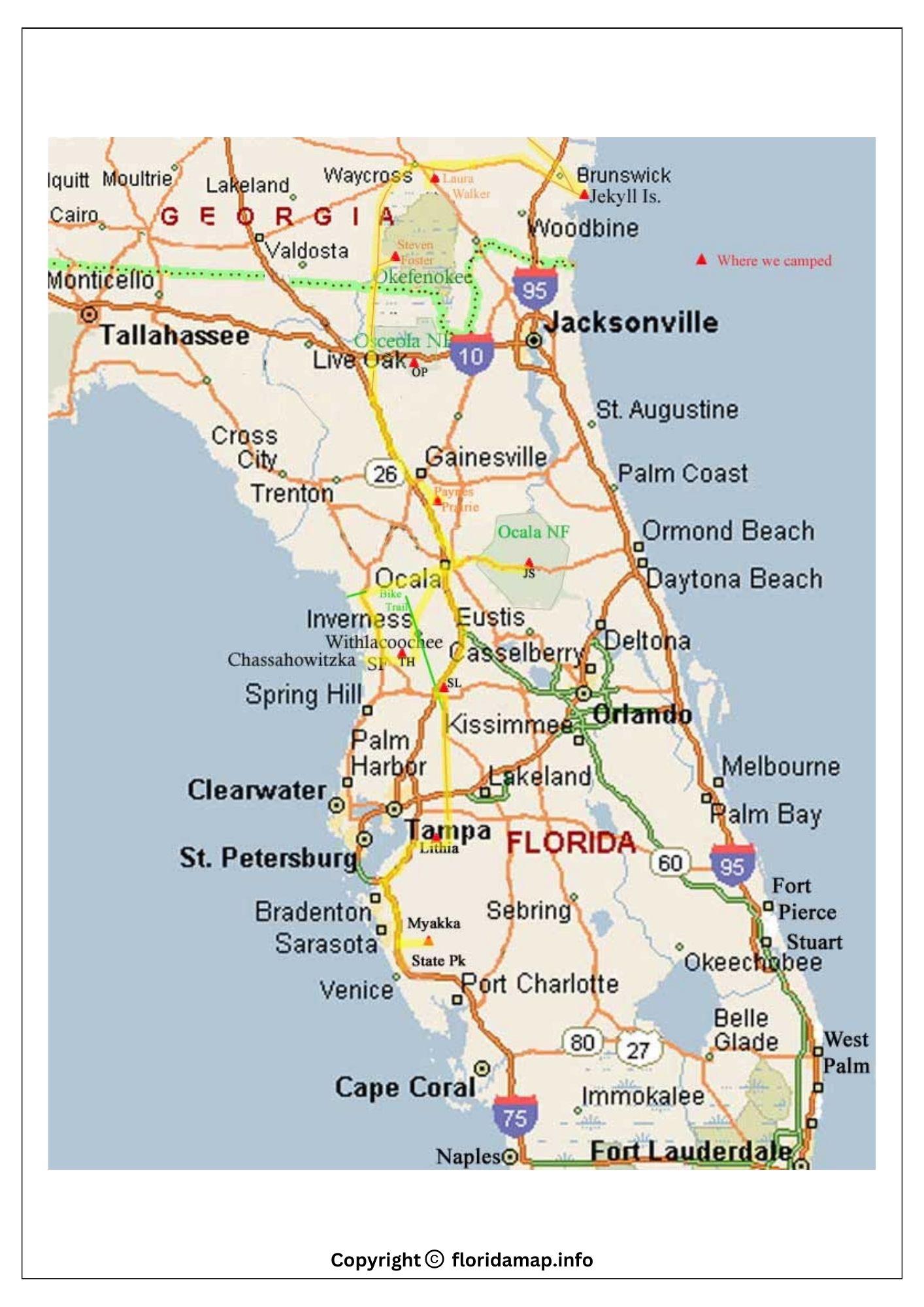 Florida Airports Map with International Airports Map