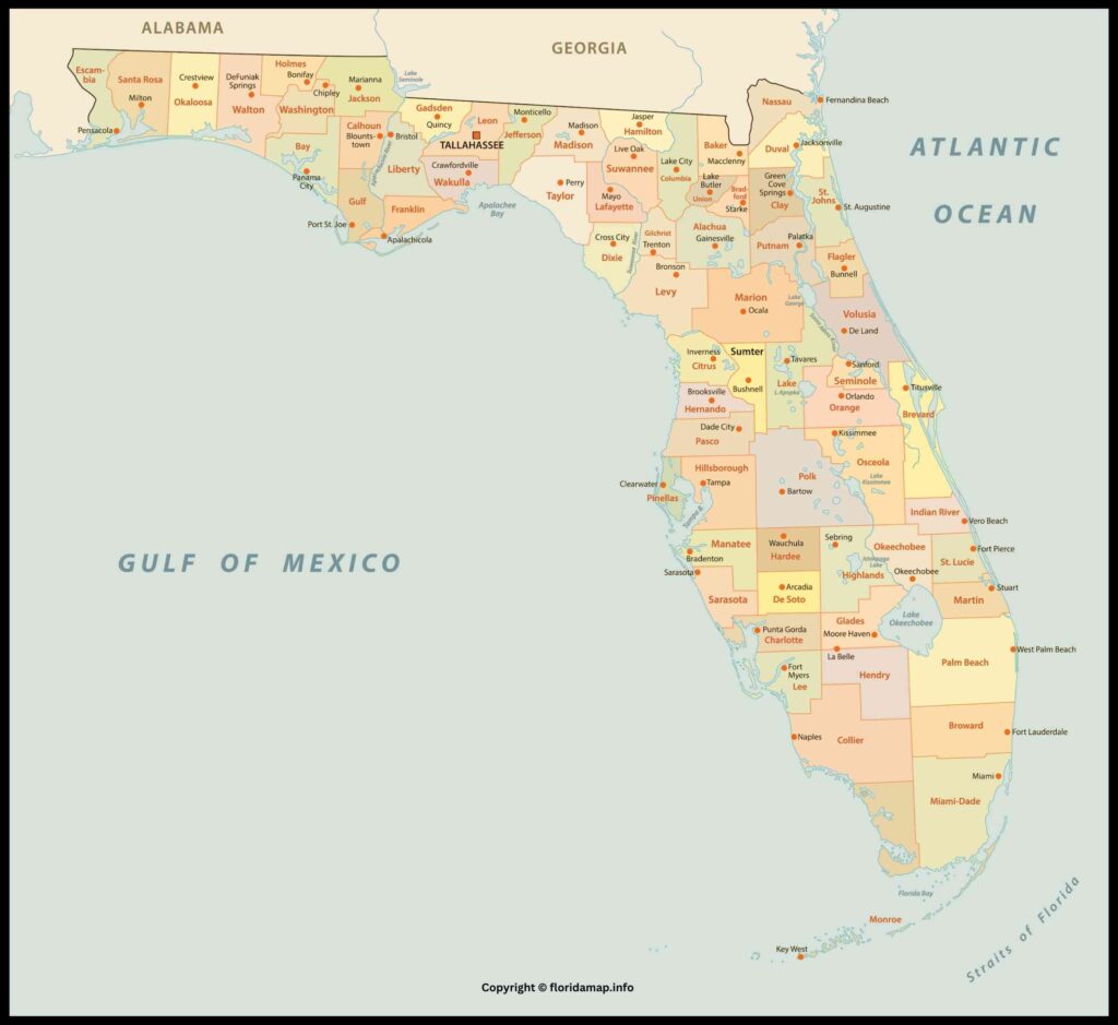 Florida Counties Map