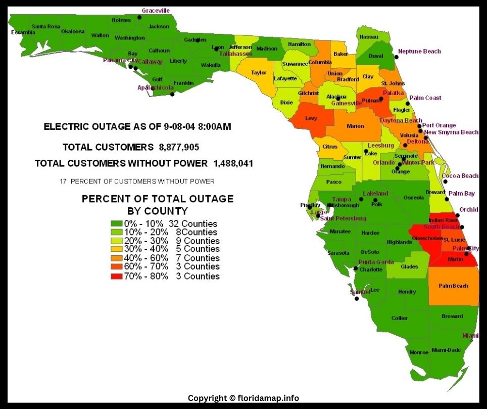 Florida Power and Light Power Outage Map