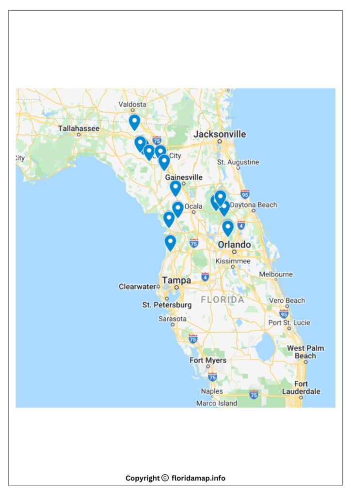 Florida Natural Springs Map