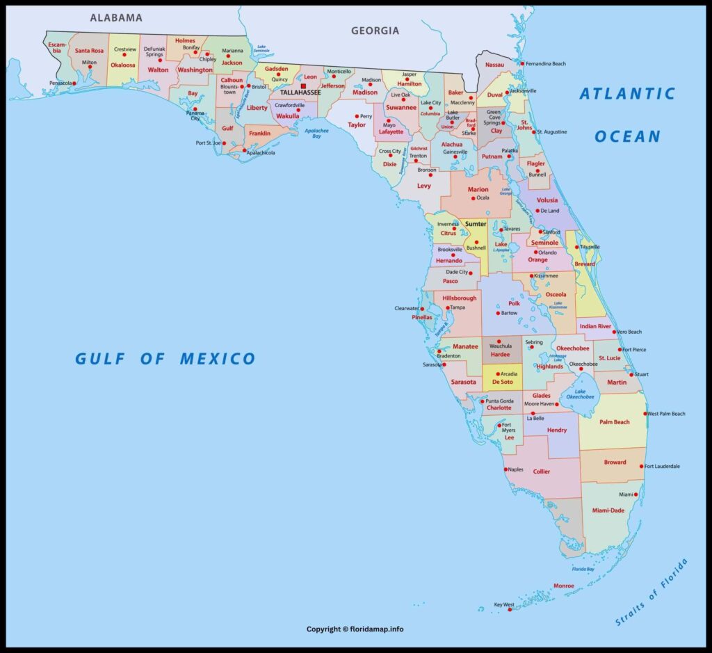 Florida Counties Map