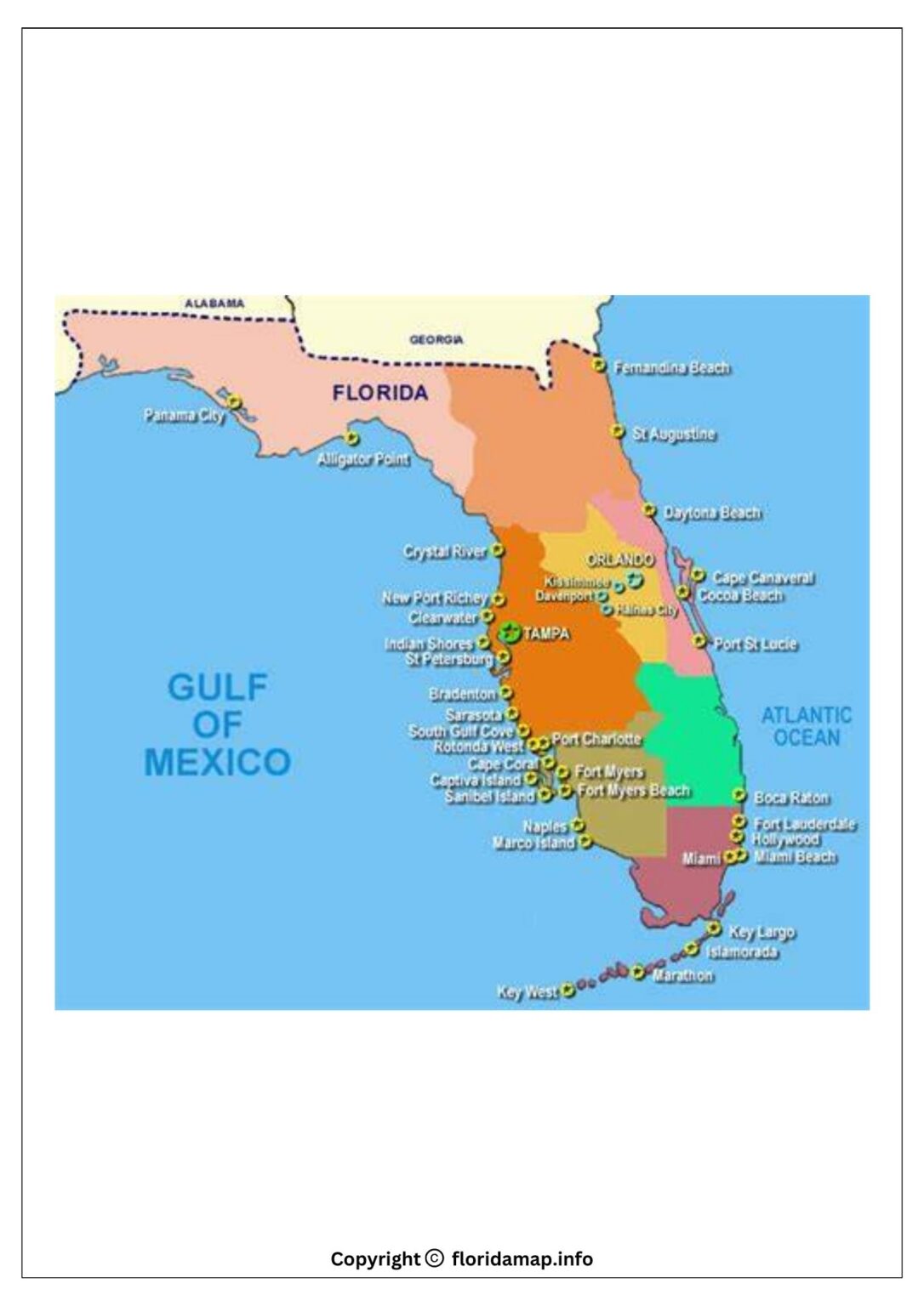 Map of Florida Beaches [List of All Florida Beaches]