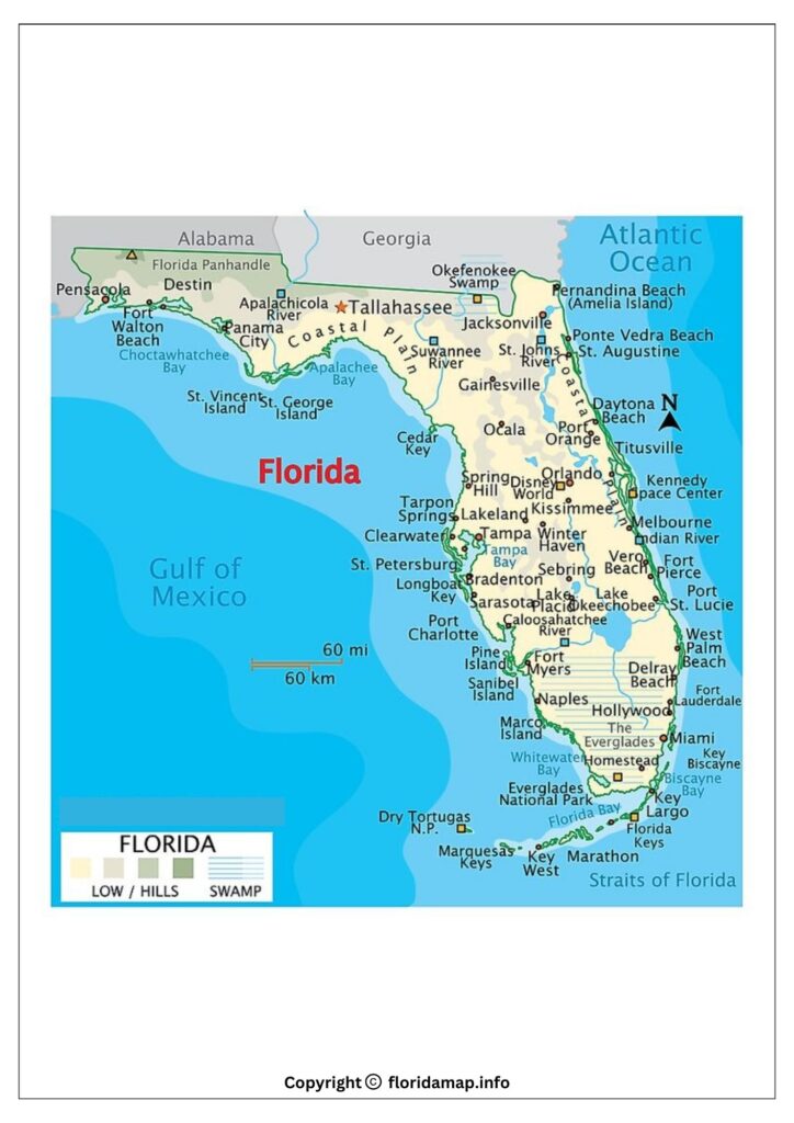 Map of Florida Cities and Beaches