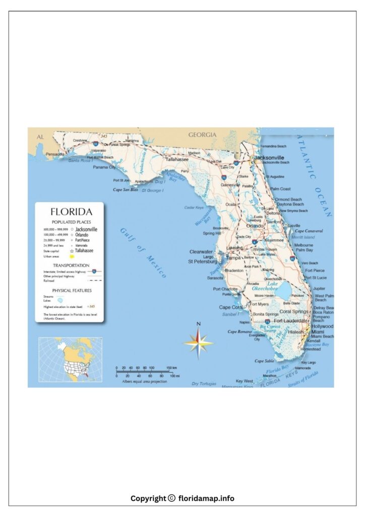 Map of Florida Gulf Coast Beaches