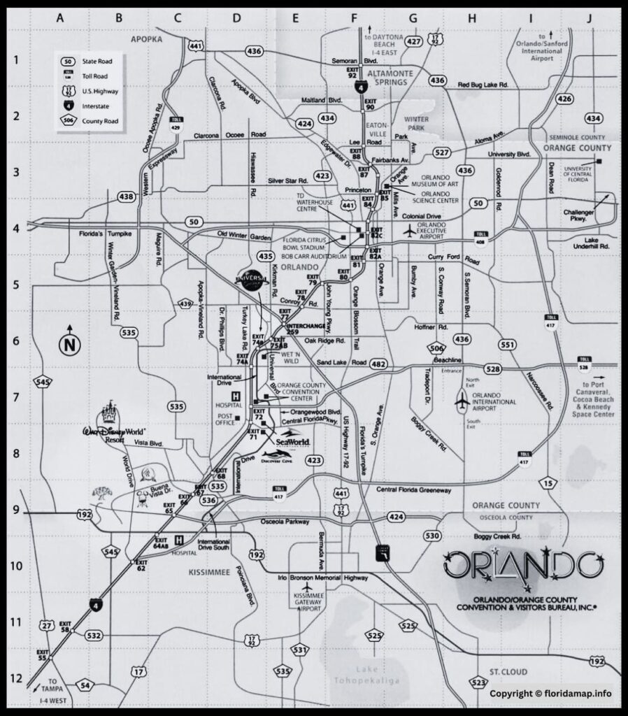 Map of Disneyland Orlando Florida