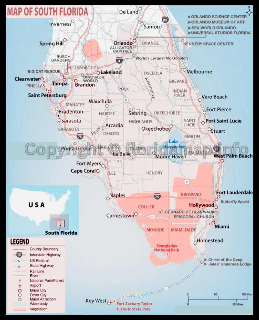 South Florida Map with Cities [Map of Southwest Florida]