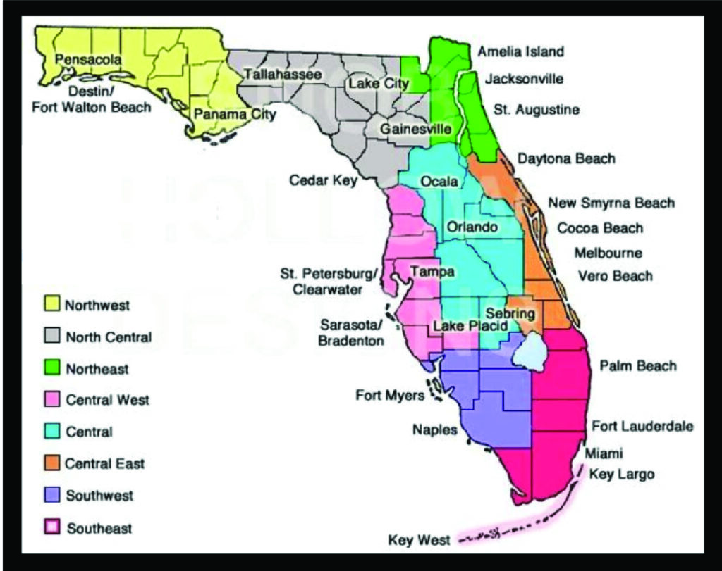 Map of Florida Cities and Towns